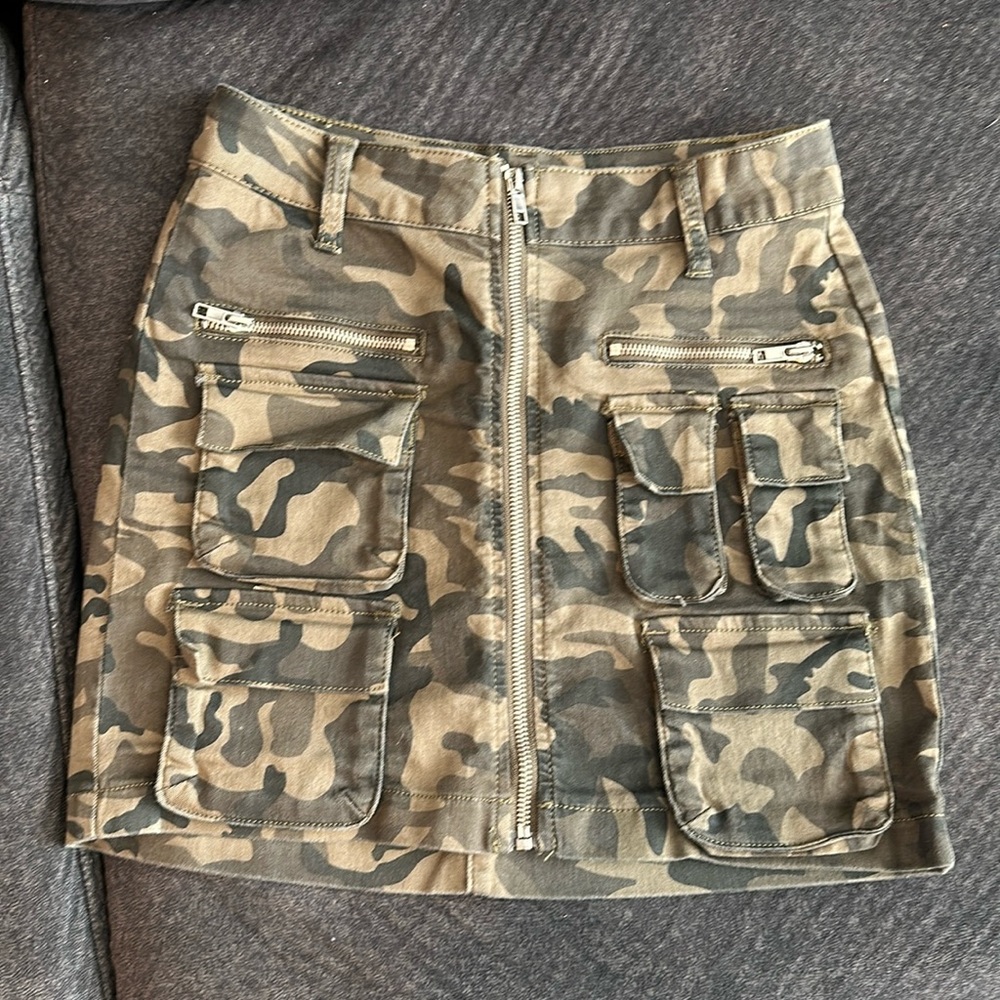 Fashion Nova Camo Cargo Mini Skirt